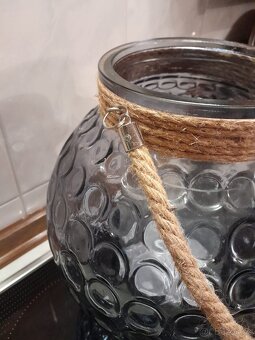 Velká skleněná lampa na svíčku - 2