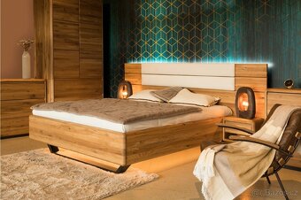 Manželská postel z dubového masivu - 2