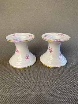 Meissen, Míšeň Porcelánové párové svícny 6.5 cm - 2