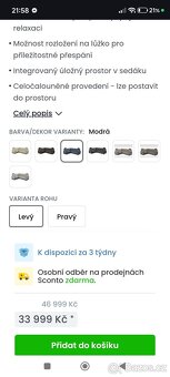 Sedací souprava malaga 3 levá - 2