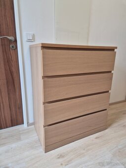 2x komoda Malm - dubová dýha - Ikea - 2