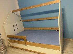 Domečková postel s matrací a roštem - 2