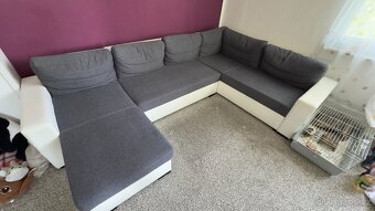 Rozkládací sedací souprava tvaru U - 2