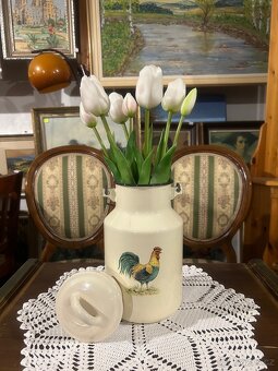 Smaltovaná konvička s kohoutkem - 2