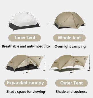 Luxusní Ultralehký stan se 2 vchody a 2 předsíněmi - 2