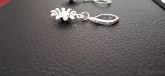 Naušnice 925 Sterling s perletí abalone Kvítek - 2