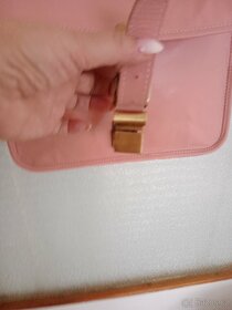 Kožená pudrově růžová kabelka - 2