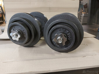 Nakládací jednoručky 2 x 20kg-nové - 2