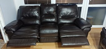 Kožená pohovka + 2 křesla - 2