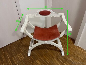 Retro bílá židle - 2