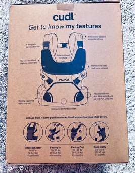 Nuna Cudl nosítko - výborný stav - 2
