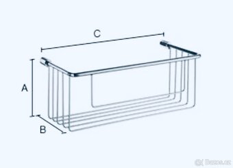 Polička drátěná, chrom SMEDBO SIDELINE DK1002 - 2