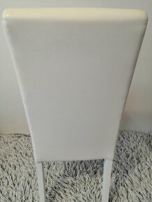Židle Jídelní bílá koženka - 2
