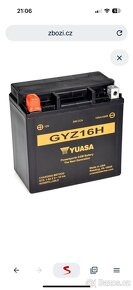 Motobaterie na BMW GS 1250 YUASA GYZ16H 12V 16Ah - 2