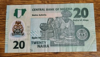 Bankovka Nigeria z roku 2016, 20 naira - 2