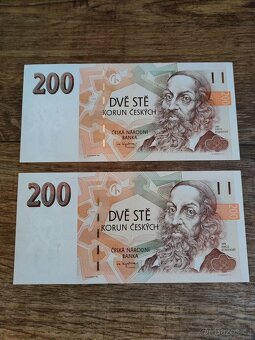Bankovky 200 Kč tenký prouzek - 2