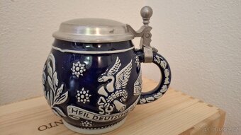 Korbel německý, cínový dekl, krásný stav - 2