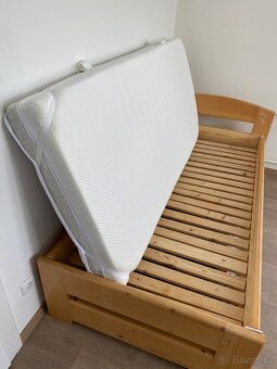 Postel 90x200 cm + rošt a matrace - 2