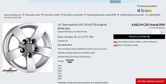 Originál alu kola BMW 16" 5x120 ET20 - 2