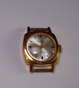 Prodám dámské zlacené hodinky Slava - 2