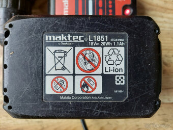 Aku vrtačka Maktec (Makita) - Li-ion 18V, 2x aku, nabíječka - 2