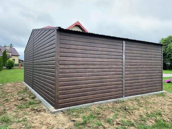 Plechová garáž 4x6m - 2