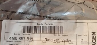 Originální díly nastavení výšky pásu Škoda Superb III (2ks) - 2
