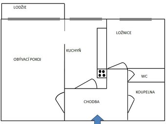 Být 2+1 55m2, balkon, Praha 4, 100m do metra - 2