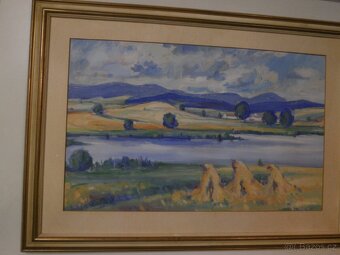 Obraz Krajina s rybníkem, velký formát - 2