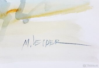 MOSHE LEIDER - (Akvarel) 4 , Impresionizmus - 2