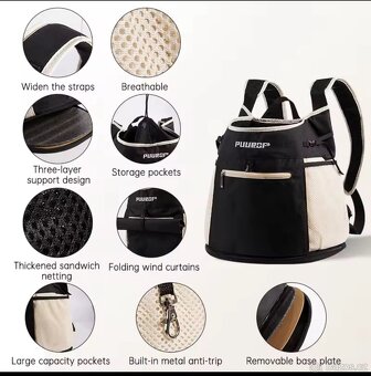 Prodám batoh pro psy/kočky značky PUURGP - 2