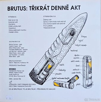 Brutus – Třikrát denně akt (LP) - 2
