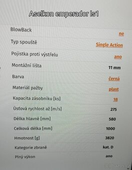 PCP vzduchovka Aselkon emperador LS1 - 2