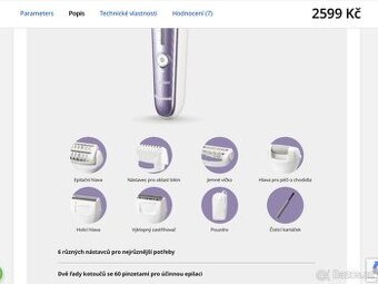 NOVÝ epilátor - sada Panasonic ES-EL7A PC 2599,- - 2