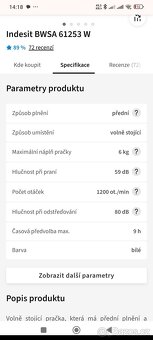 Prodám pračku Indesit Innex. - 2