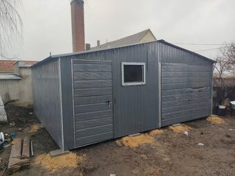 Plechová garáž 5,5x5m - 2