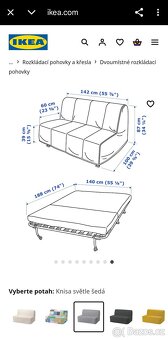 2místná rozkládací pohovka, IKEA - 2