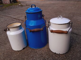 Staré smaltované bandasky - 3 ks - 2