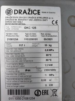 Kombinovaný bojler Dražice OKC 125 - 2