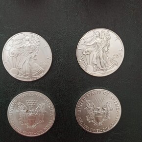 STŘÍBRO a ZLATO American Eagle, Maple, Panda a US Morgan atd - 2