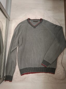 Šedý bavlněný svetr vel. XL, pánský - 2