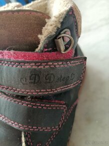Zimni kožené barefoot boty D. D. Step (stélka 17cm) - 2