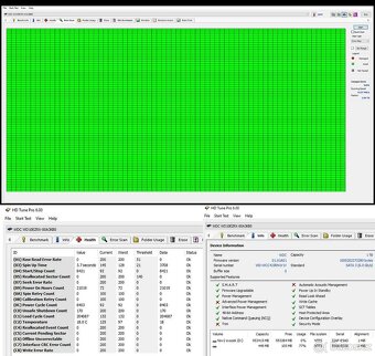 WD10EZRX-00A3KB0 1TB/64MB bez vadných bloků- viz. screeny - 2