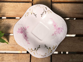 růžový porcelán - šálek s podšálkem tvar Regina - 2