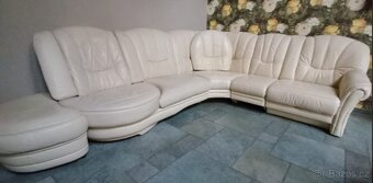 Luxusní rohová kožená sedací souprava, 4361 - 2