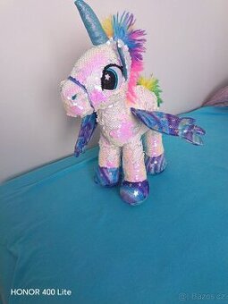 Plyšový jednorožec s flitry - 2
