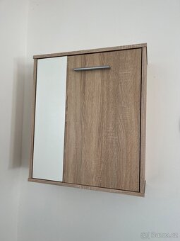 Minimalistická obývací stěna bílá a dub sonoma - 2