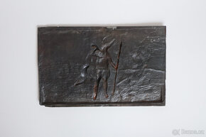 lovecký reliéf germáni galové barbaři Diana secesní lov - 2