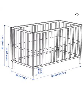 Dětská postýlka Ikea Sniglar s matrací - 2