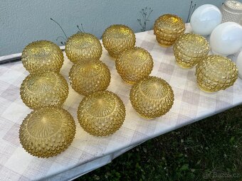 Skleněná stínítka na lustr retro - 2